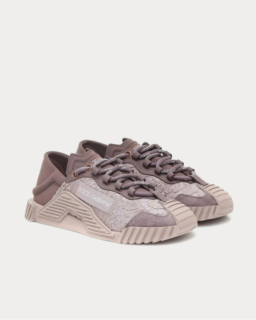NS1 lace-trimmed Light Pink Low Top Sneakers