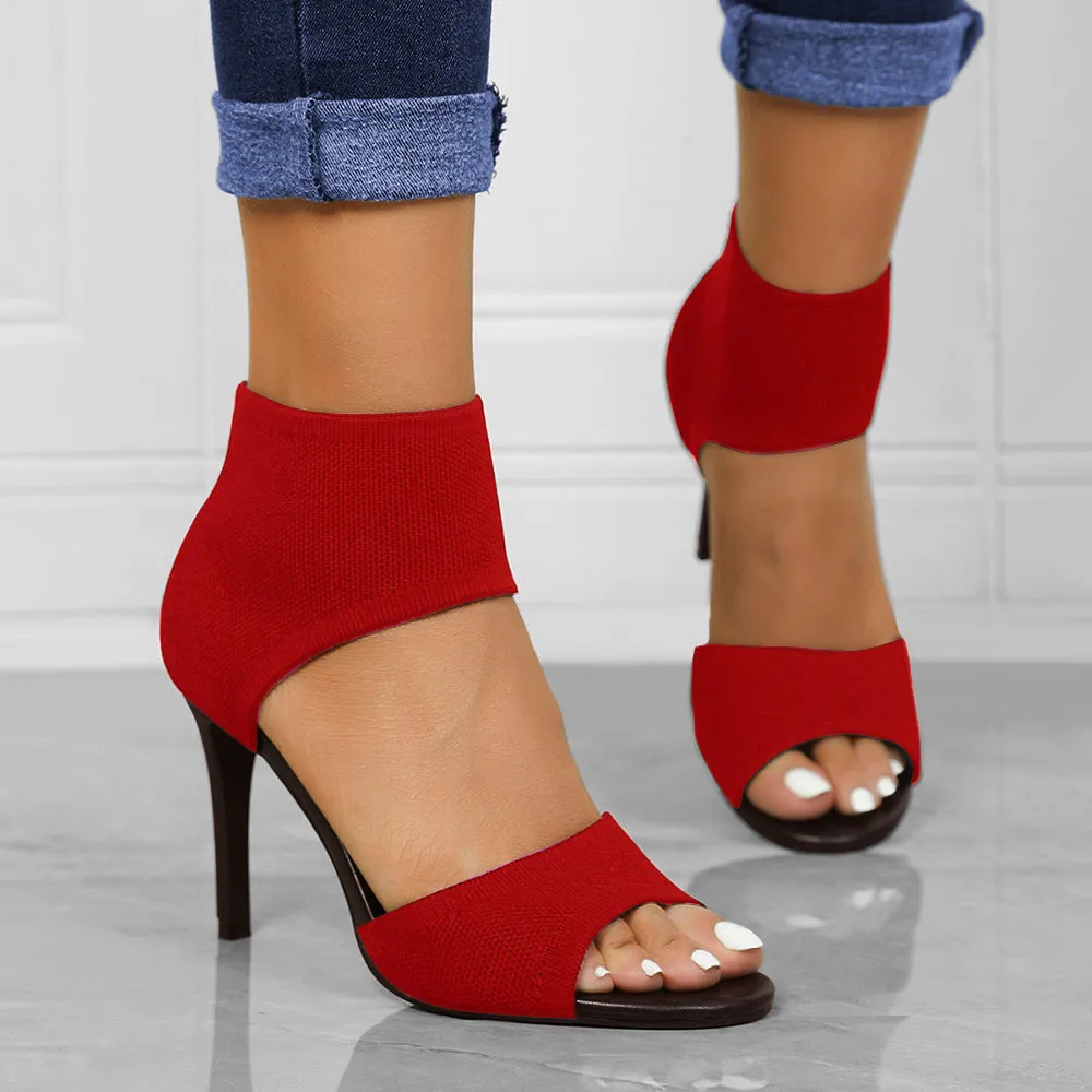 Peep-Toe High Heel Sandals