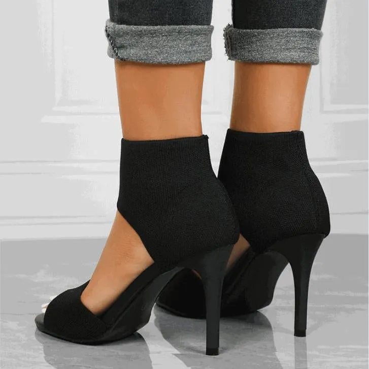 Peep-Toe High Heel Sandals