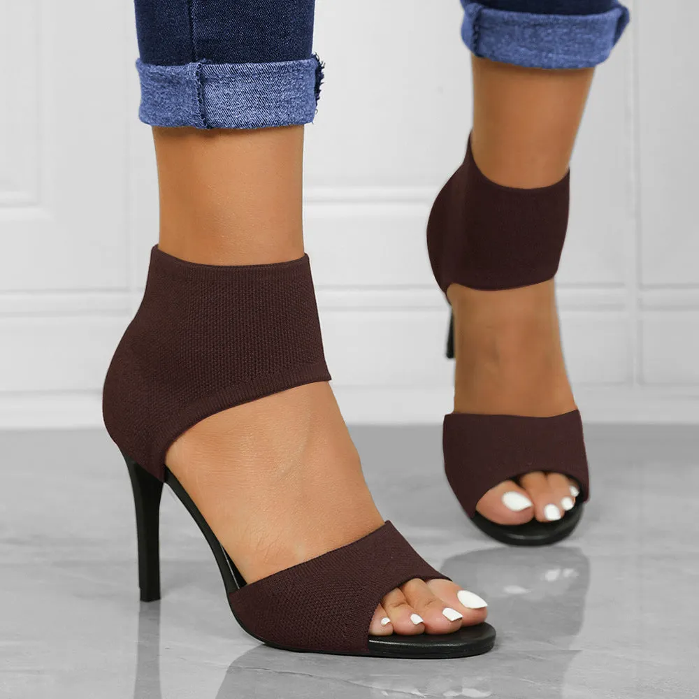 Peep-Toe High Heel Sandals