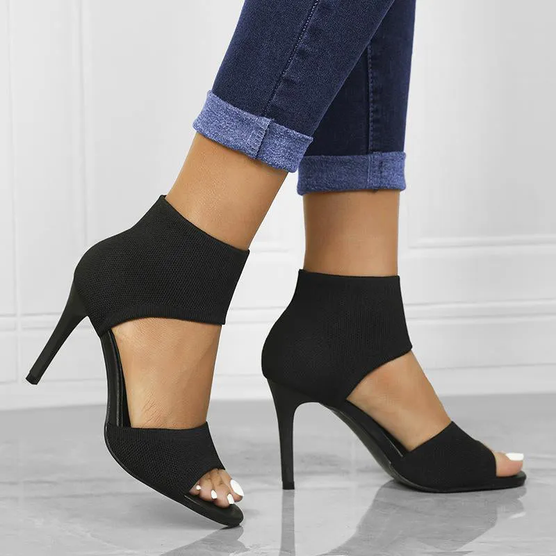 Peep-Toe High Heel Sandals