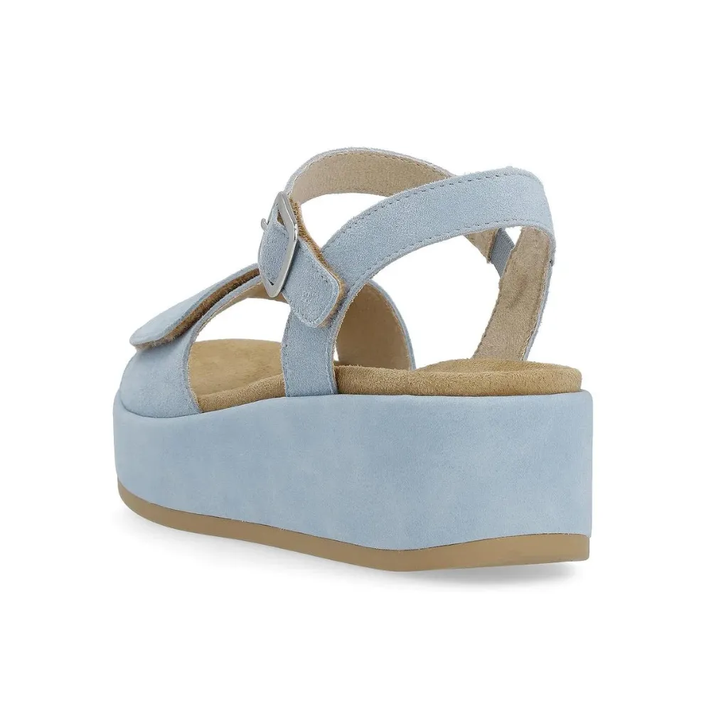 Remonte D1N50 Jocelyn Steel Blue Suede Sandal (Women's)