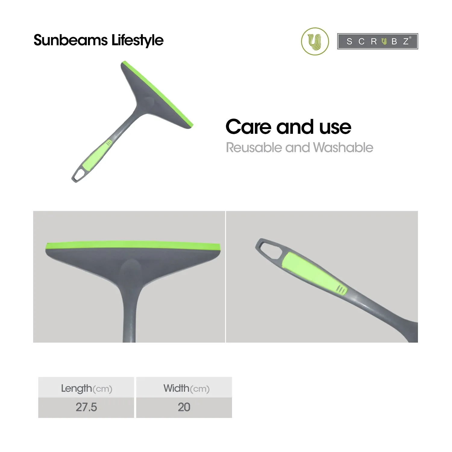 SCRUBZ Premium Shower Window Squeegee