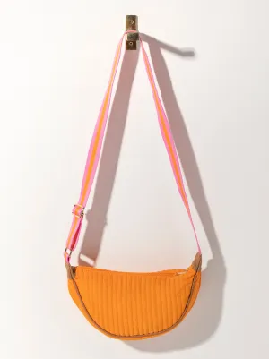 Shiraleah Ezra Quilted Nylon Sling Cross-Body, Orange