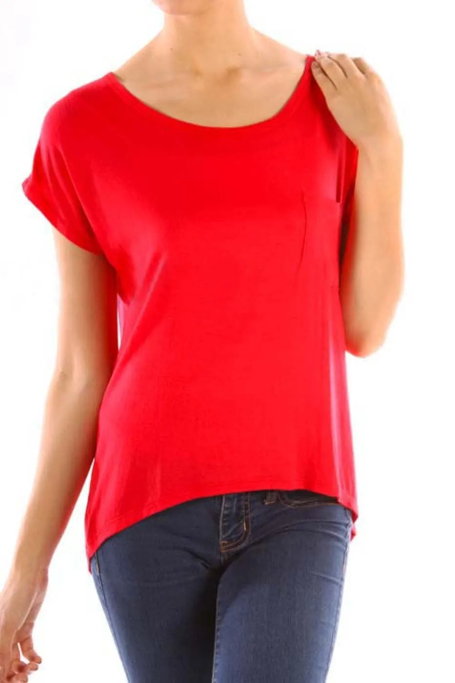 Short Sleeve Hi-Low Boyfriend T-Shirt