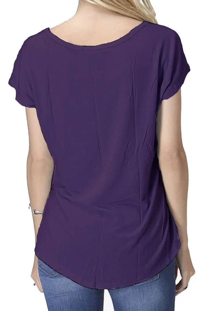 Short Sleeve Hi-Low Boyfriend T-Shirt