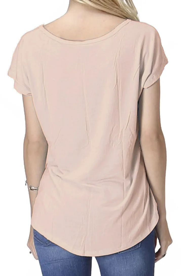 Short Sleeve Hi-Low Boyfriend T-Shirt