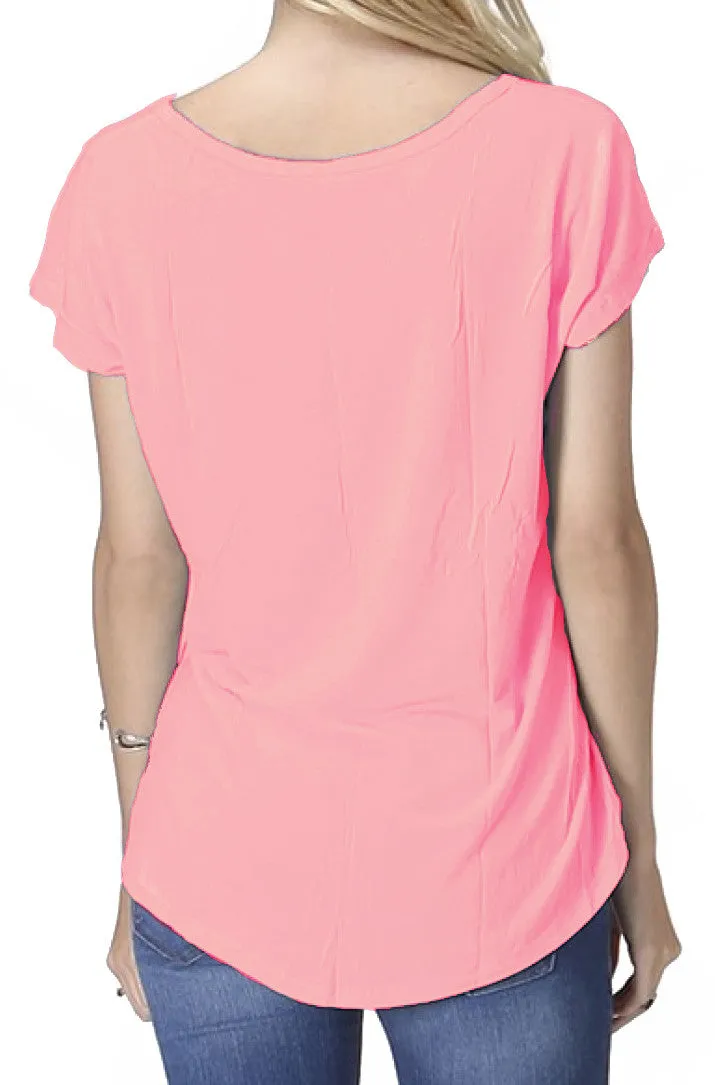 Short Sleeve Hi-Low Boyfriend T-Shirt