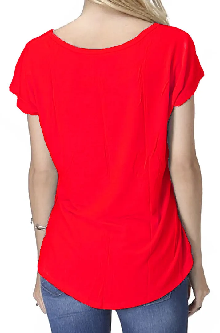 Short Sleeve Hi-Low Boyfriend T-Shirt