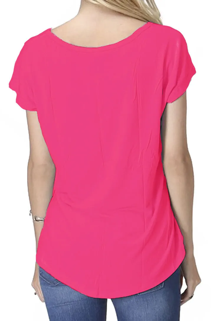Short Sleeve Hi-Low Boyfriend T-Shirt
