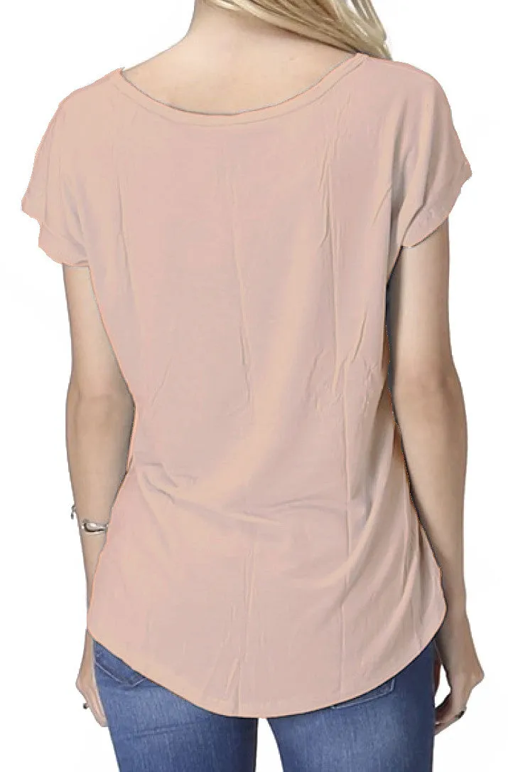 Short Sleeve Hi-Low Boyfriend T-Shirt