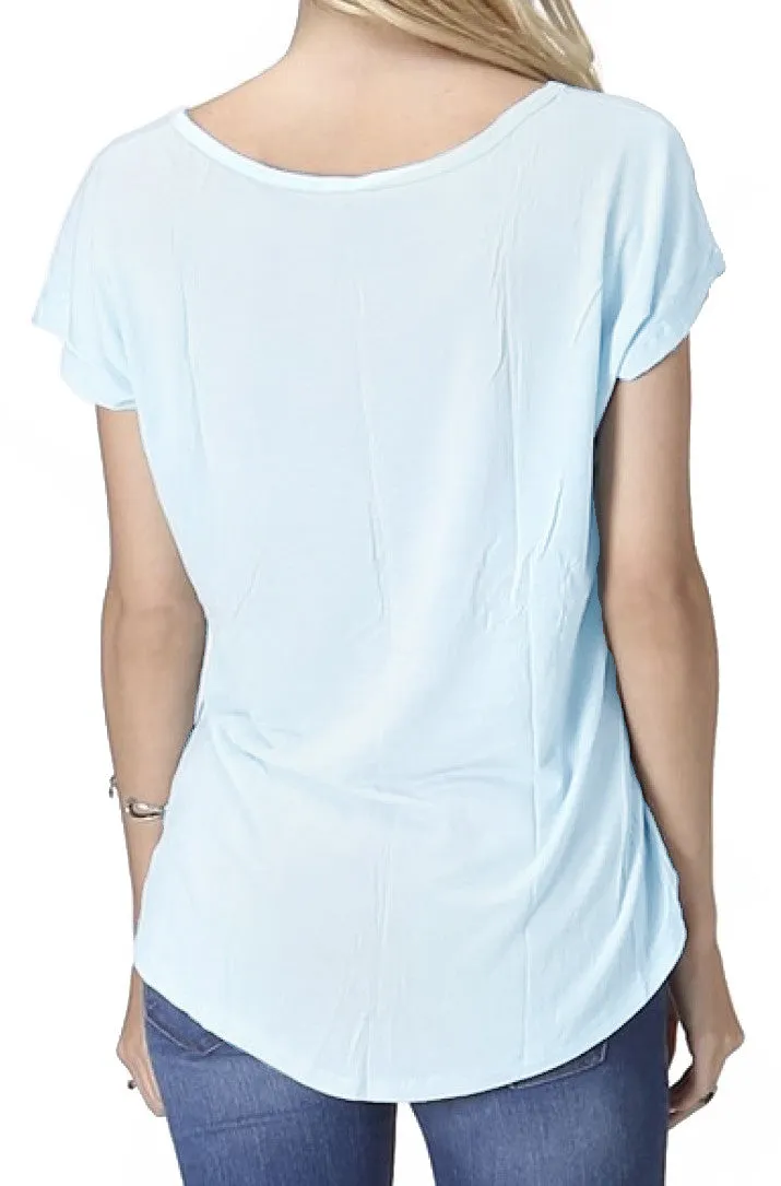 Short Sleeve Hi-Low Boyfriend T-Shirt