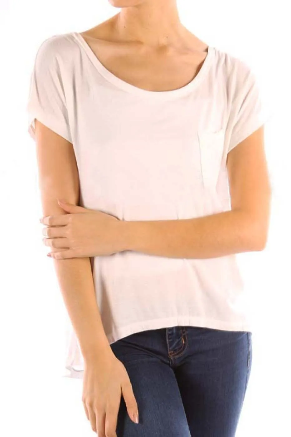 Short Sleeve Hi-Low Boyfriend T-Shirt