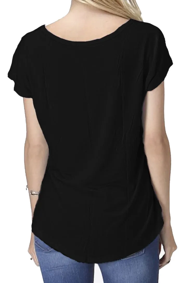 Short Sleeve Hi-Low Boyfriend T-Shirt