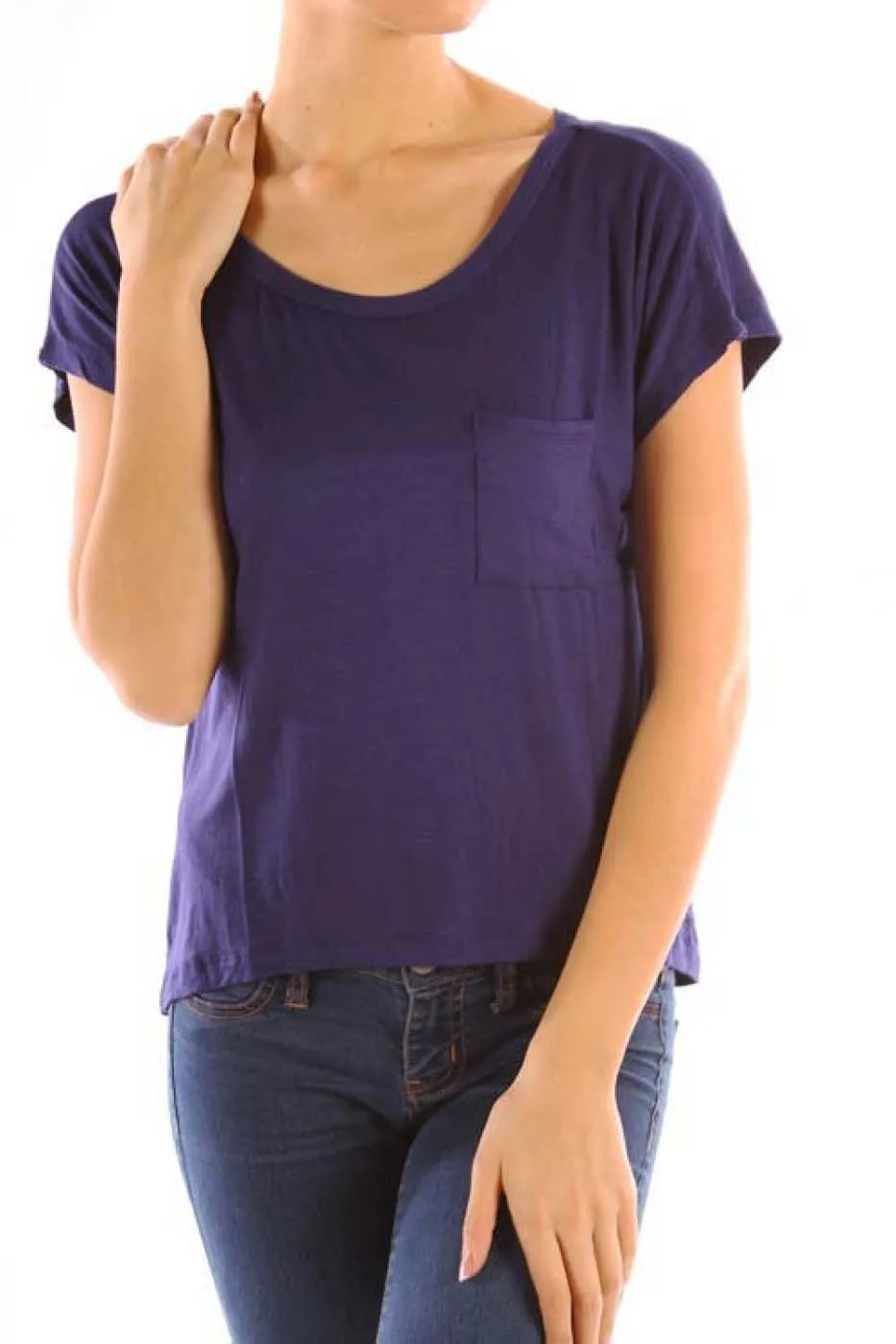 Short Sleeve Hi-Low Boyfriend T-Shirt