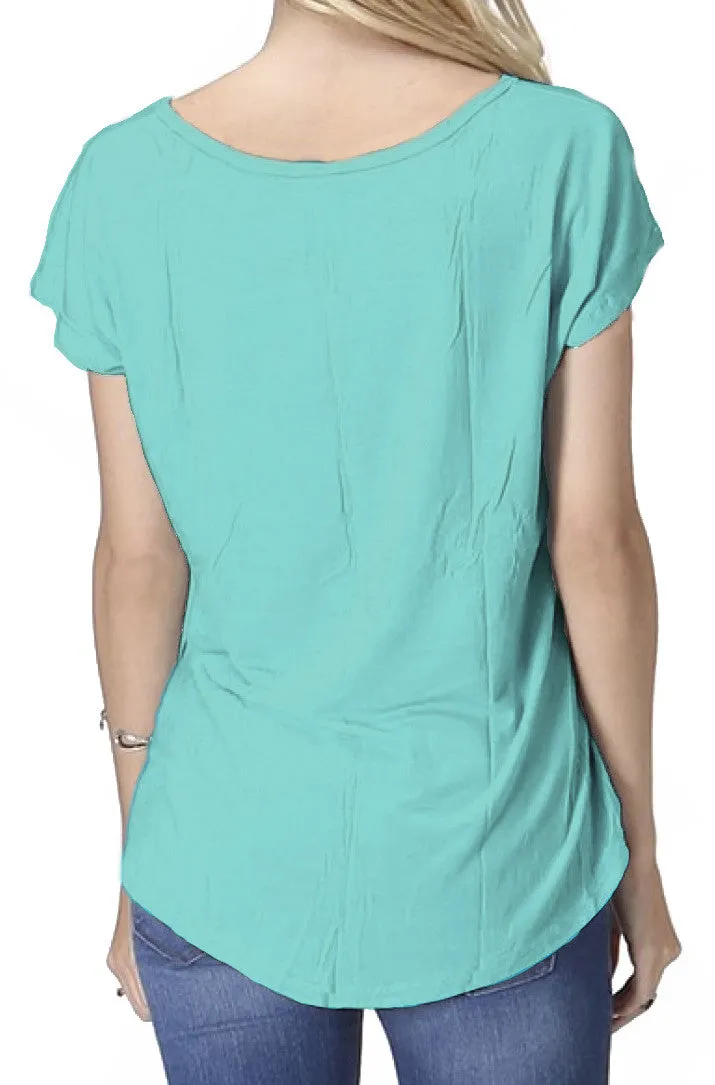 Short Sleeve Hi-Low Boyfriend T-Shirt
