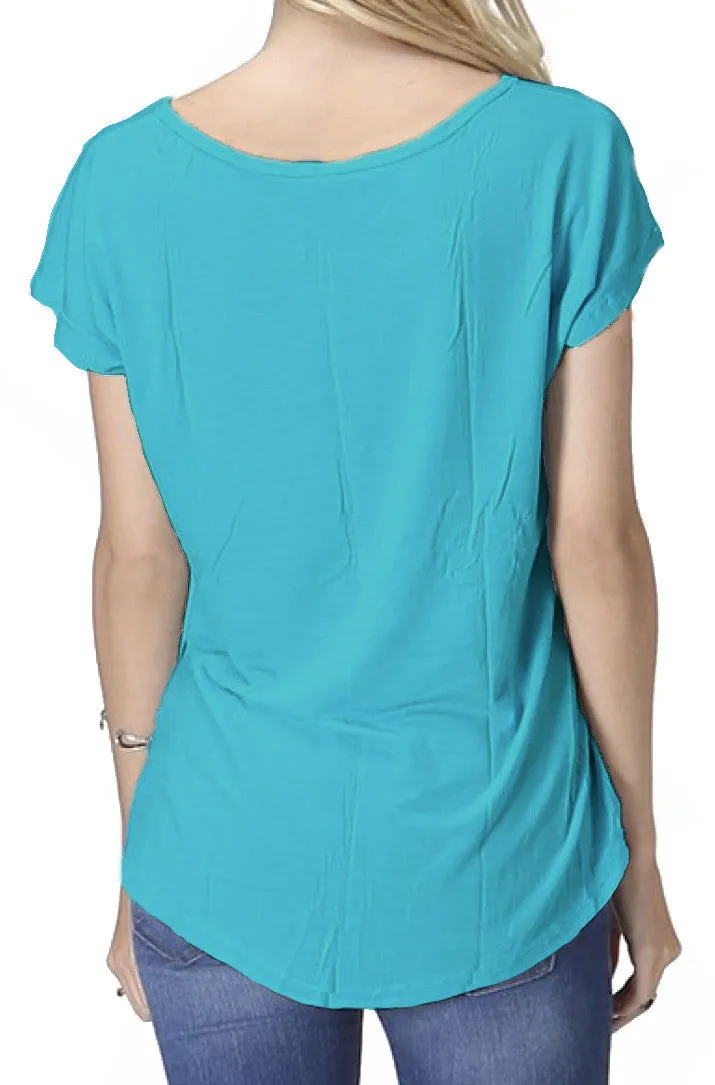 Short Sleeve Hi-Low Boyfriend T-Shirt