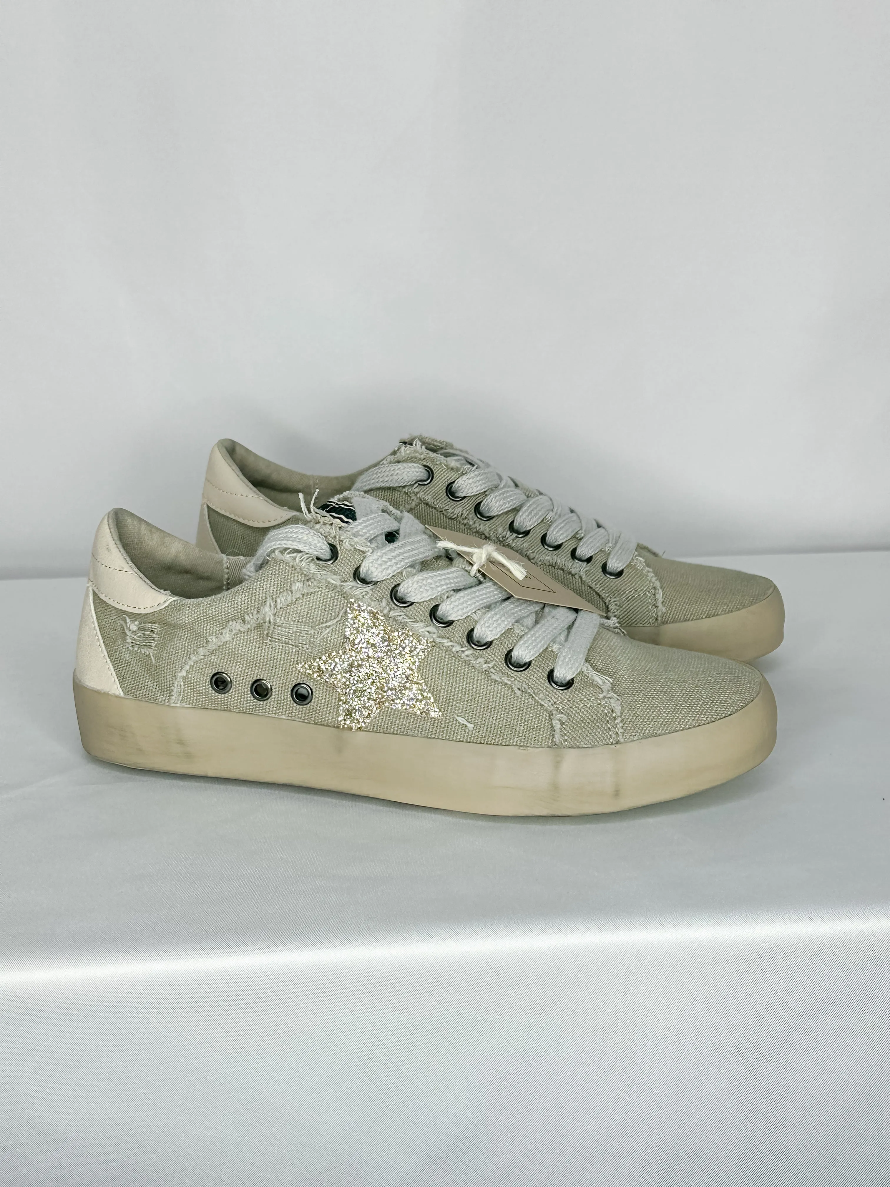 Shu Shop Paula Taupe Canvas Sneaker
