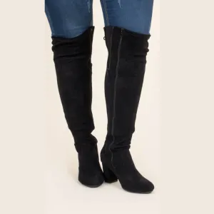Slaying Suede Boots, Black