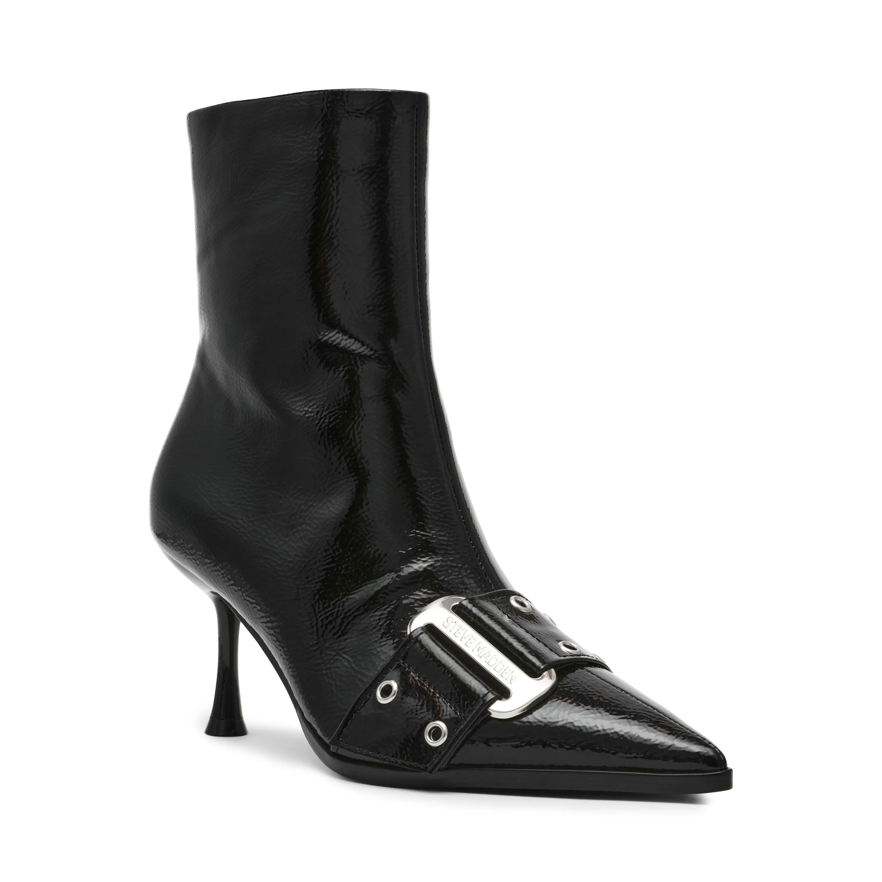Slinger Bootie BLACK CRINKLE PATENT