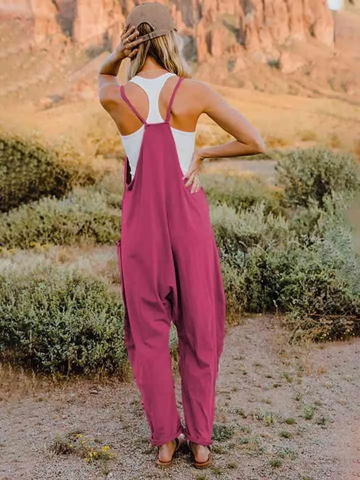 Spaghetti Strap V-Neck Summer Overalls