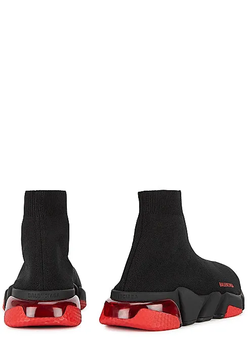 Speed Black Stretch-Knit Sneakers