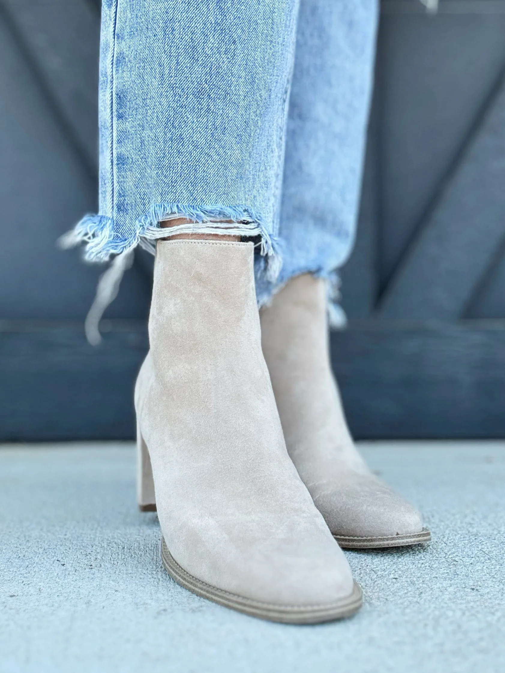 Steve Madden Jozie Bootie in Sand Suede