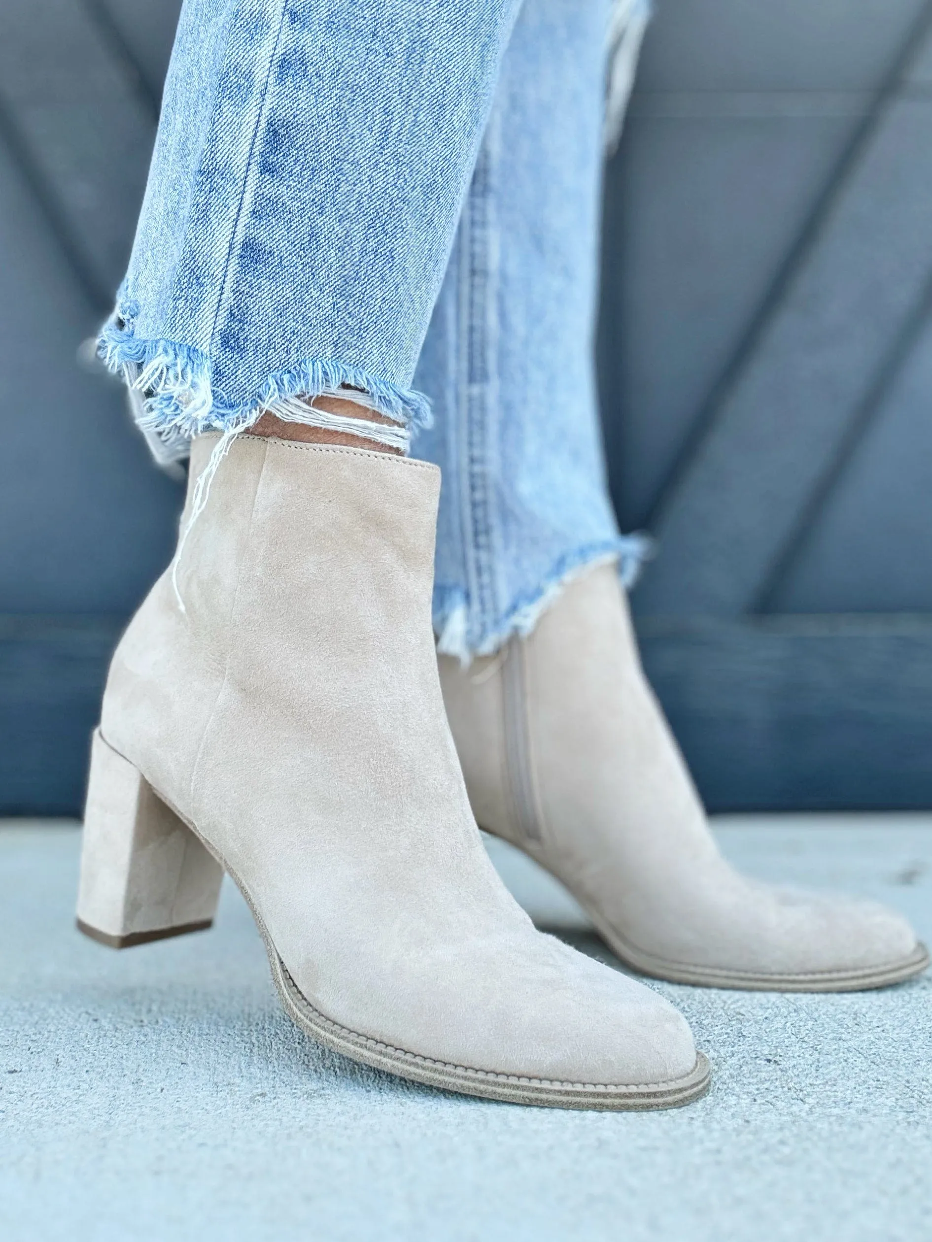 Steve Madden Jozie Bootie in Sand Suede
