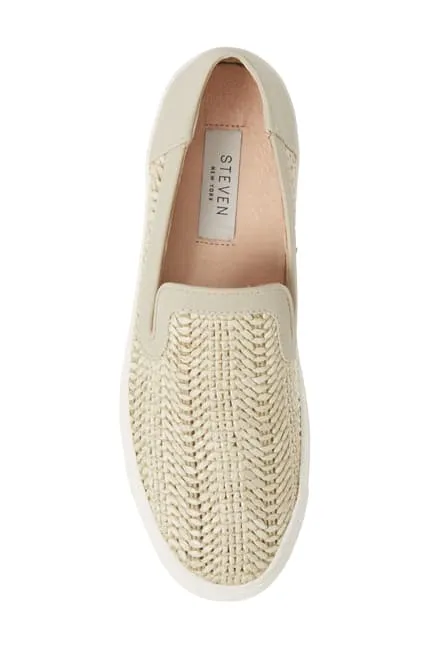 Steve Madden Women's Kicks Raffia Slip On Sneakers TAUPE MULTI