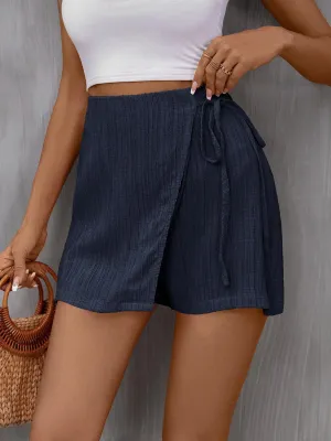 Summer Trend Tied High Waist Mini Skort