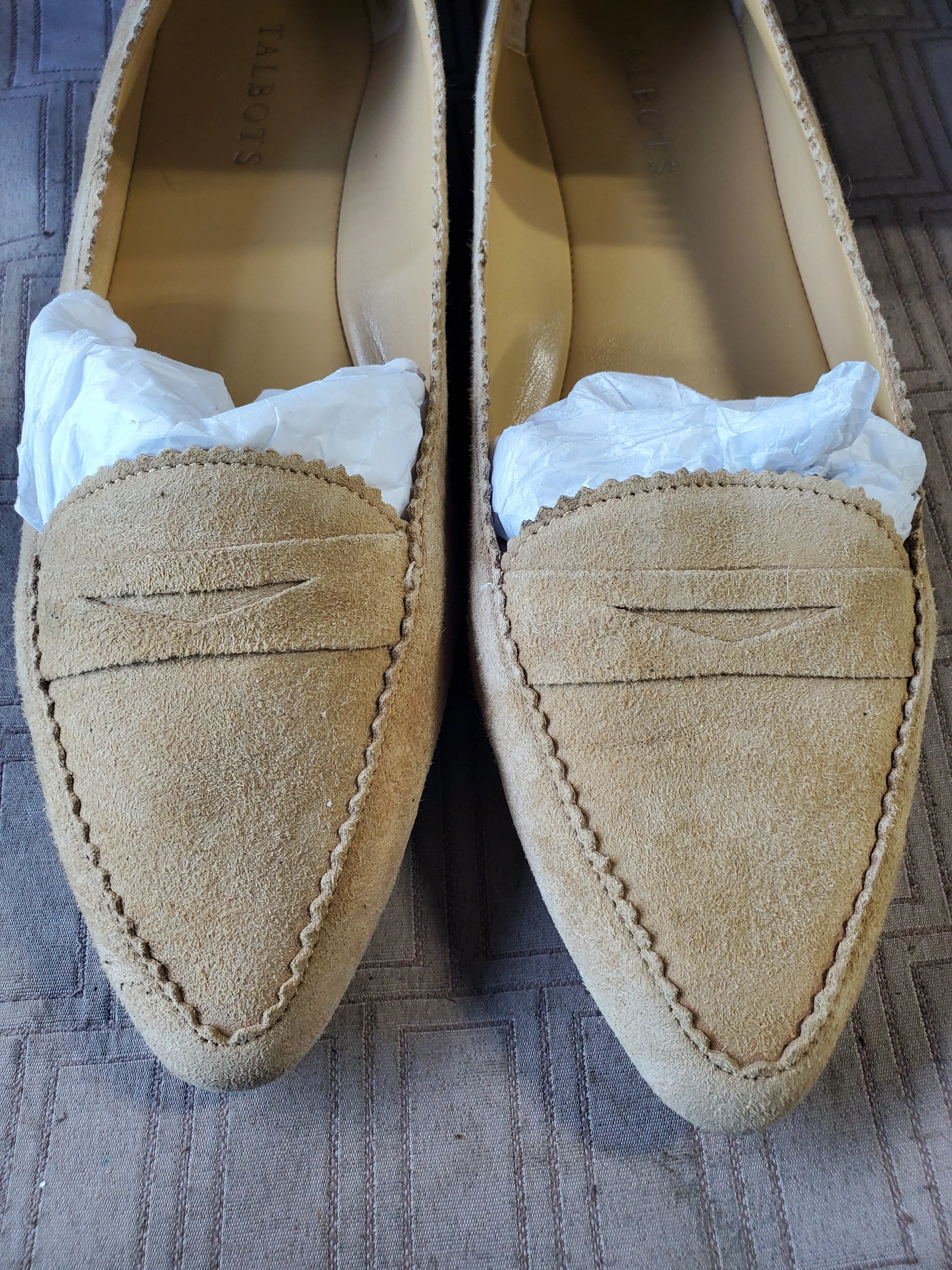 Talbots Tan Suede Loafers—Women's Size 9M