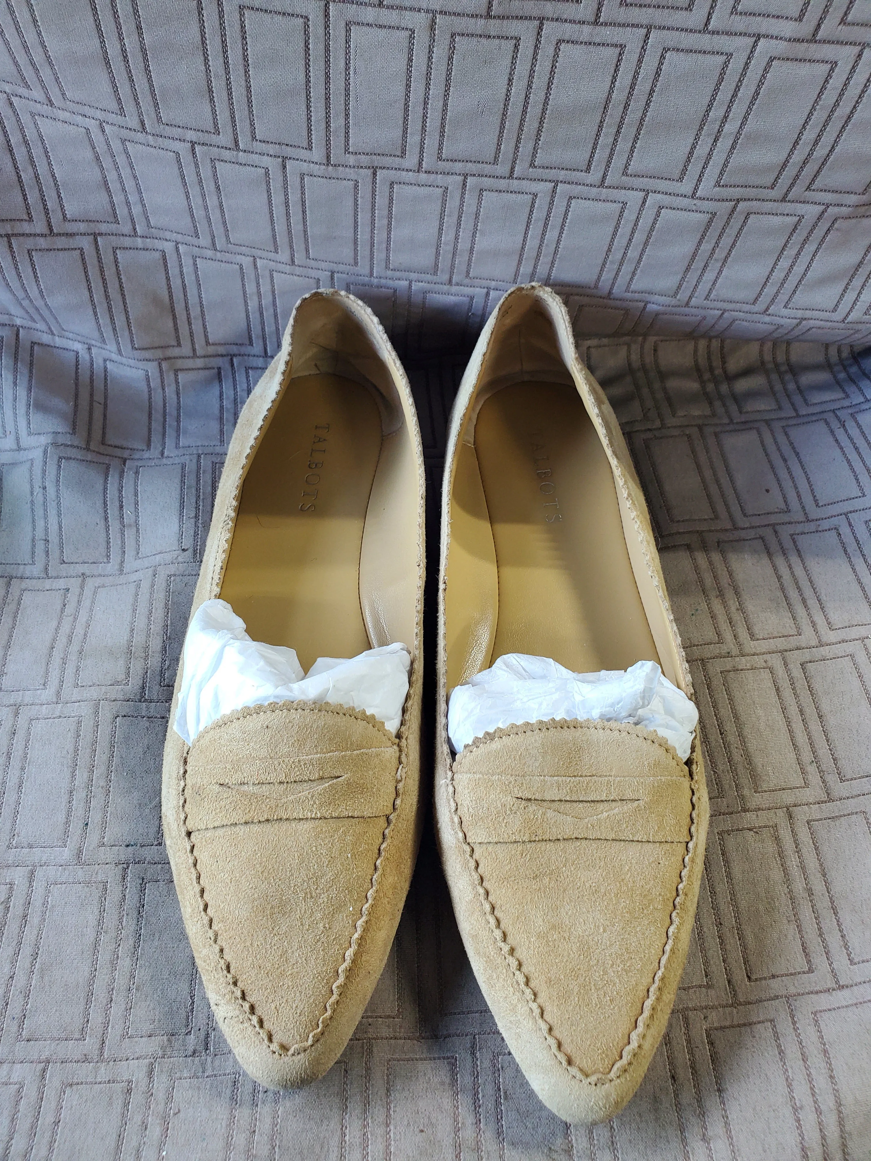 Talbots Tan Suede Loafers—Women's Size 9M