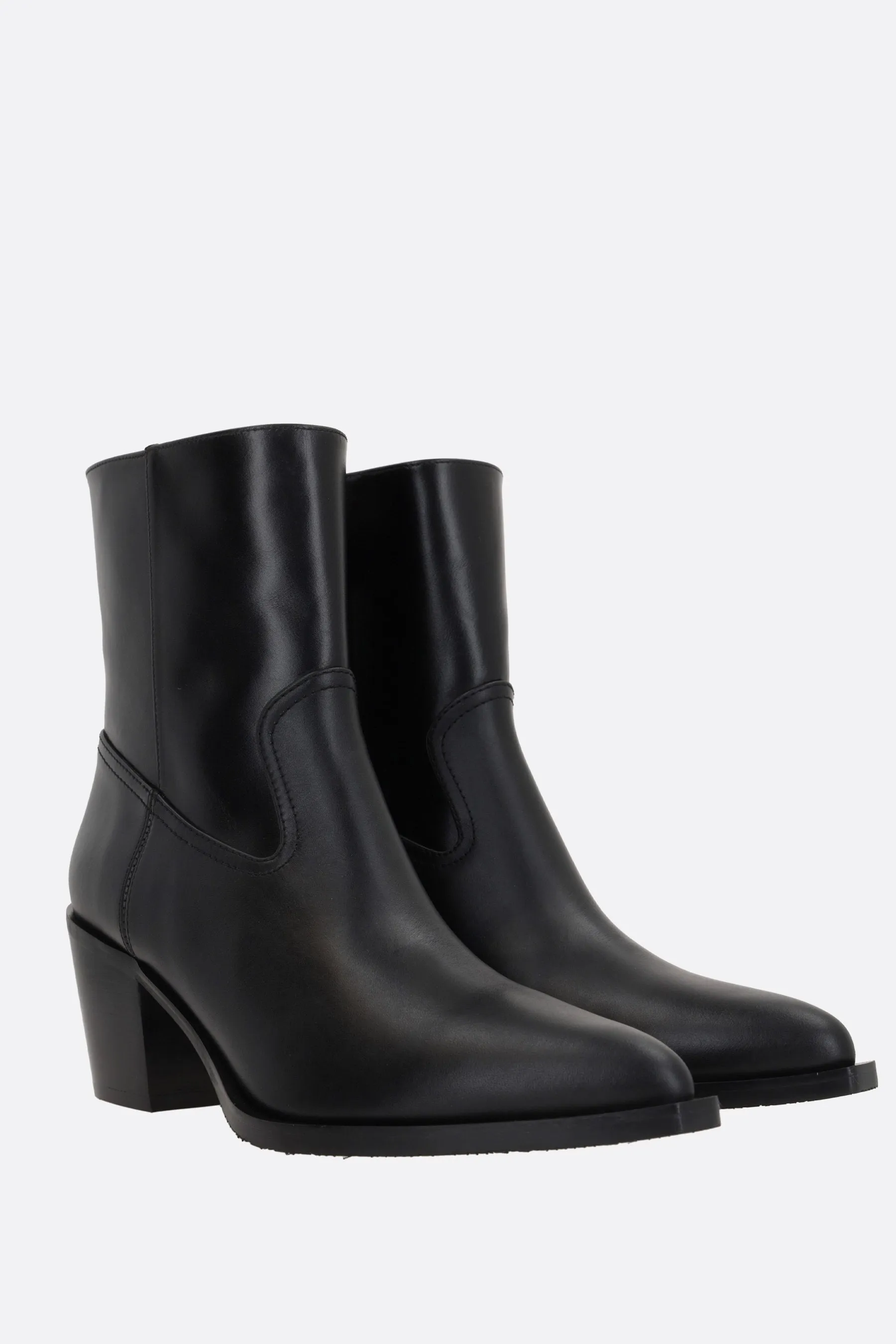 Tate Smooth Leather Western Boots