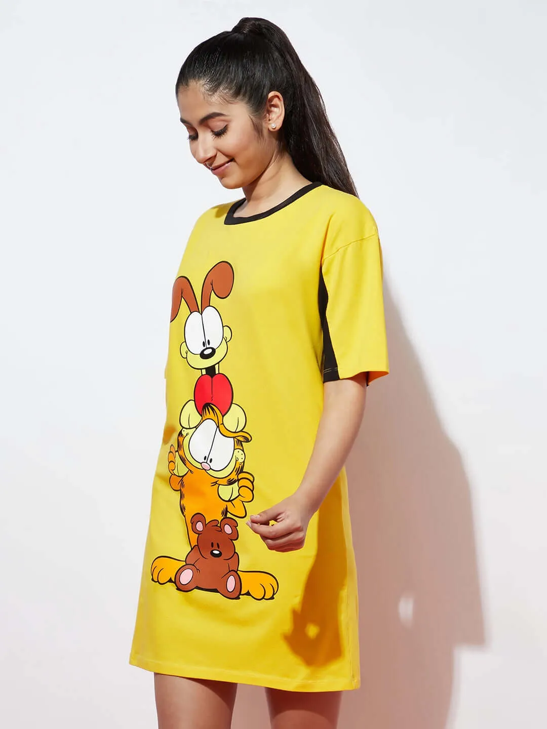 Teen Girls Big Garfield Print Dress