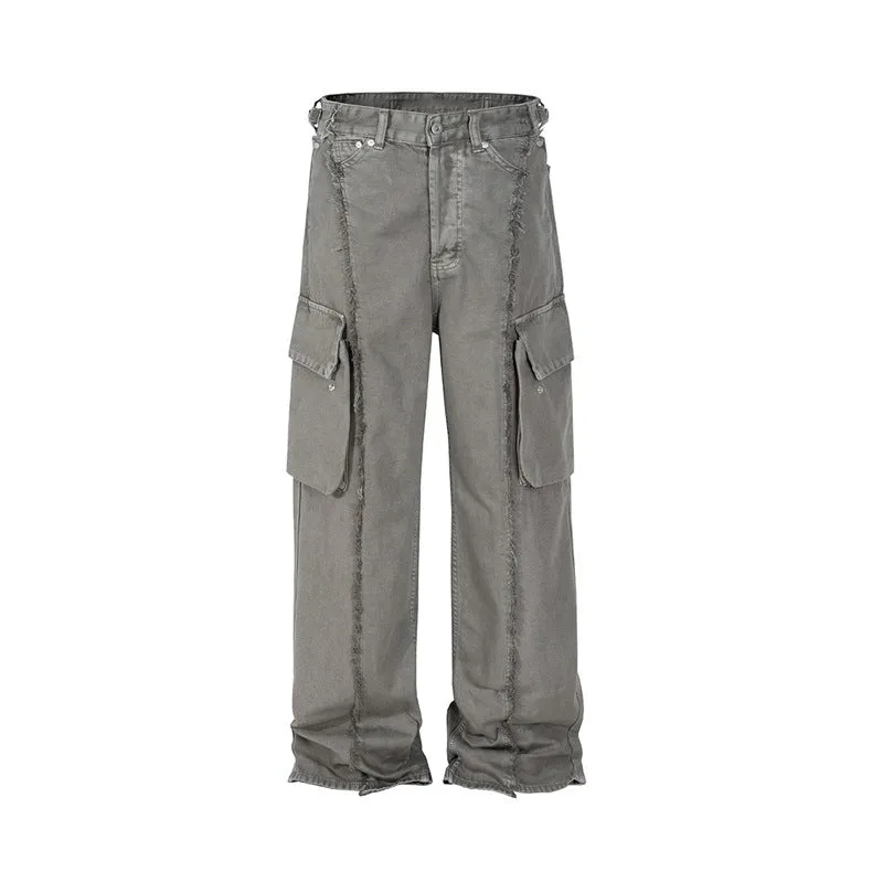 trendy black wide leg cargo pants
