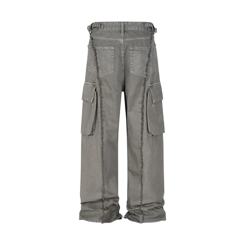 trendy black wide leg cargo pants