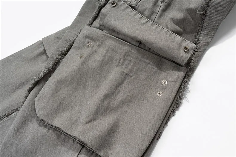 trendy black wide leg cargo pants