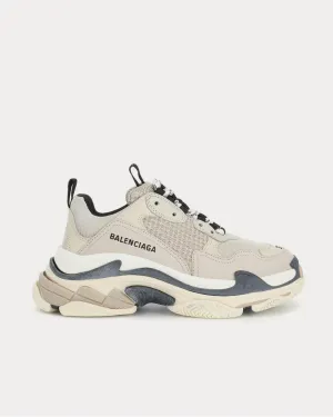 Triple S Beige Black Low Top Sneakers