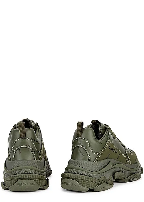 Triple S Logo-Print Panelled Sneakers
