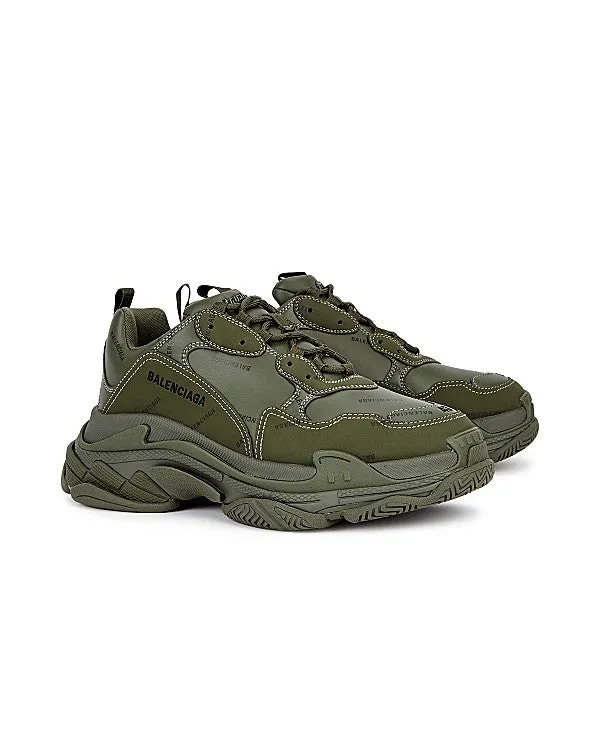 Triple S Logo-Print Panelled Sneakers