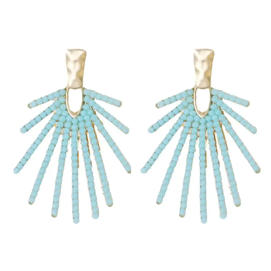 Turquoise Sunburst Drop Earrings