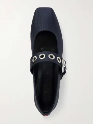Uma embellished grosgrain Mary Jane ballet flats