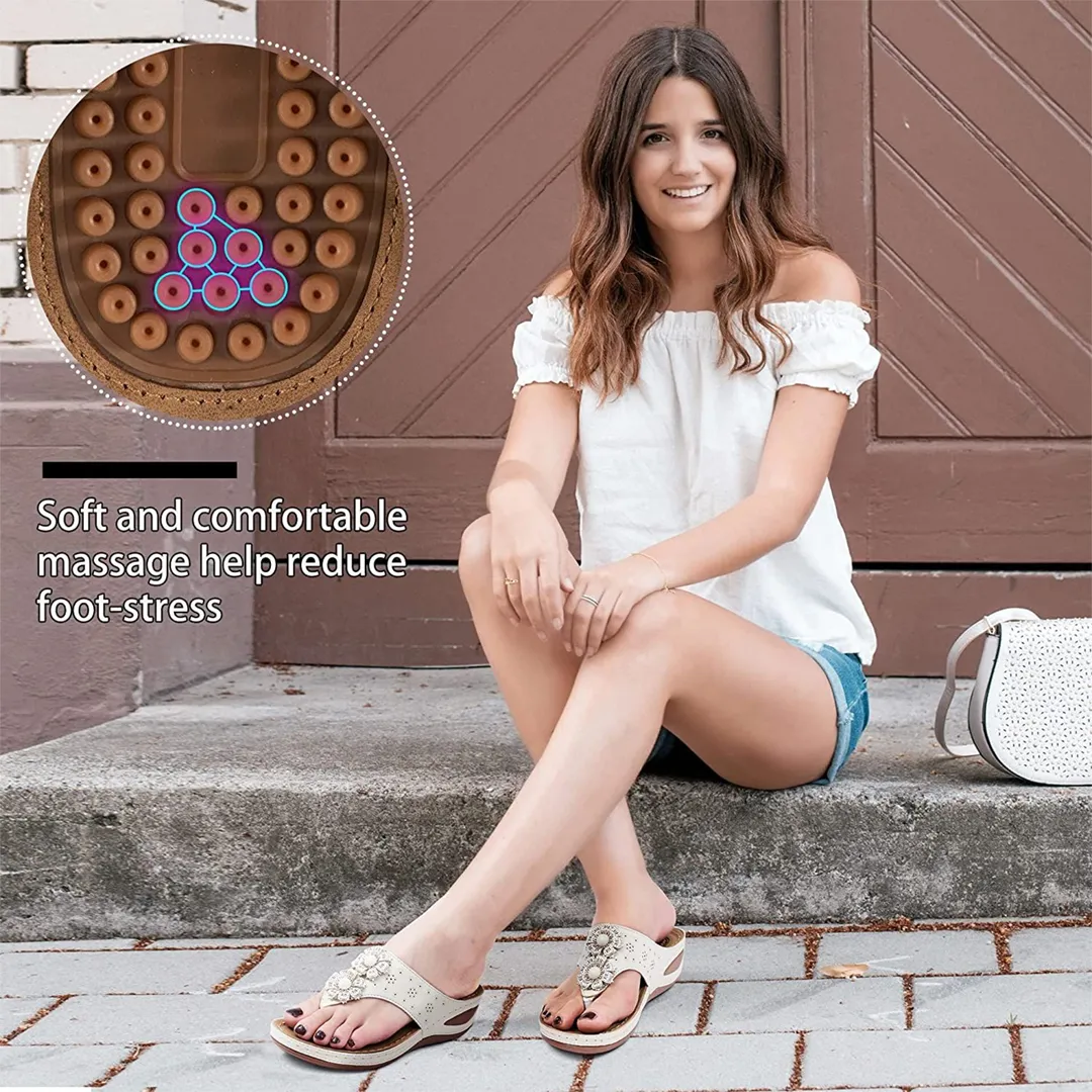 Uniqcloud Massage Arch Support Cushion Footbed Flip-Flops