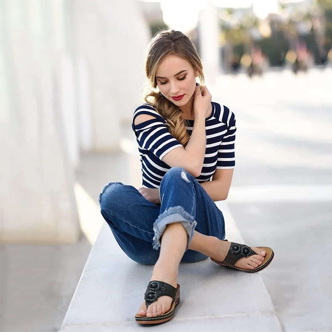 Uniqcloud Massage Arch Support Cushion Footbed Flip-Flops