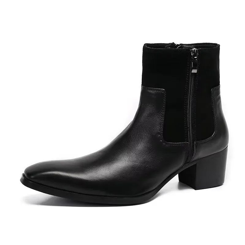 Veltique Croc-Zip Dress Boots