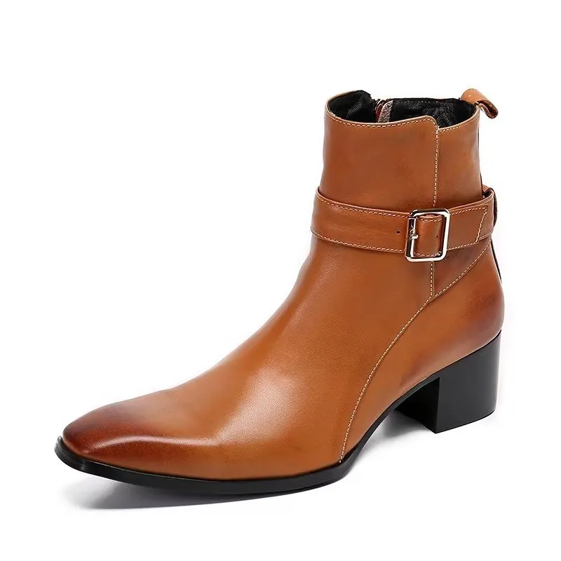 Veltique Croc-Zip Dress Boots