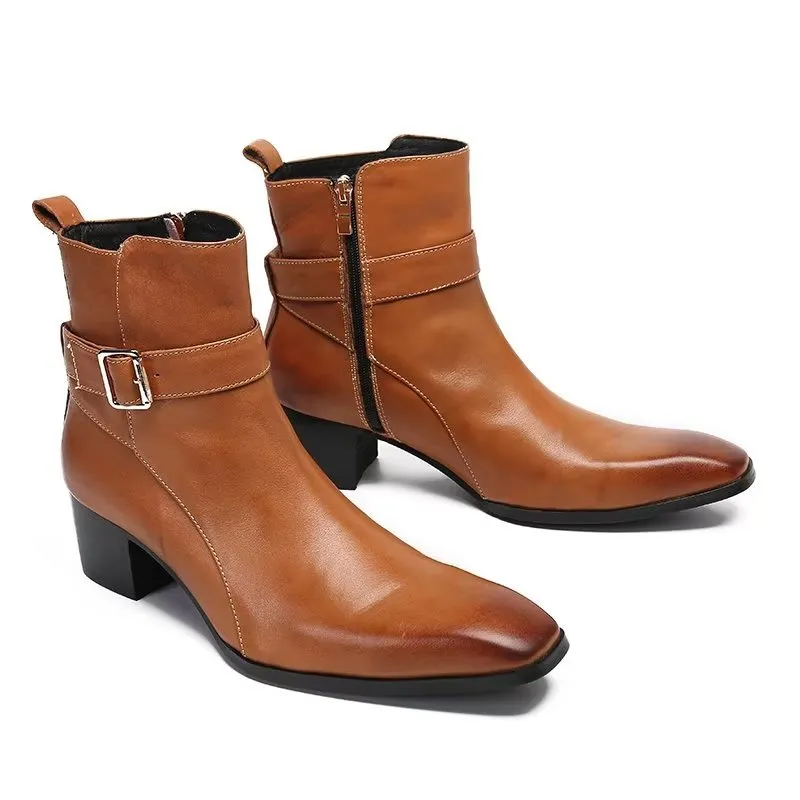 Veltique Croc-Zip Dress Boots