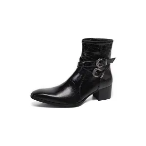 Veltique Croc-Zip Dress Boots