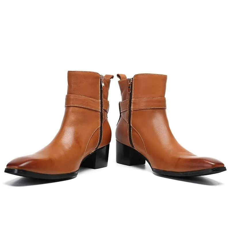 Veltique Croc-Zip Dress Boots