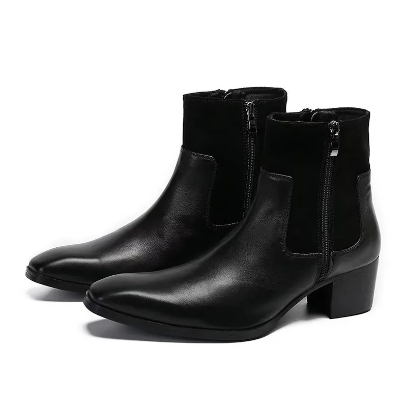 Veltique Croc-Zip Dress Boots